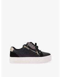 Carvela Kurt Geiger - Sorrento Scarf Faux-Leather Trainers - Lyst
