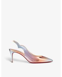 Christian Louboutin - Hot Chick 70 Leather Slingback Heels - Lyst