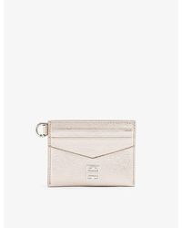 Givenchy - 4g-plaque Metallic-leather Card Holder - Lyst