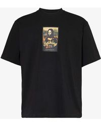 A Bathing Ape - Mona Lisa Branded-print Cotton-jersey T-shirt Xx - Lyst