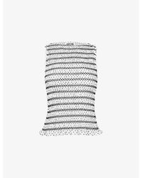 Amy Lynn - Mono Smocked Cotton Top - Lyst