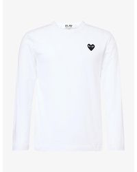 COMME DES GARÇONS PLAY - Small Heart Long-Sleeve Cotton-Jersey T-Shirt - Lyst
