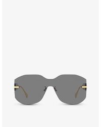 Fendi - Fn000635 Fe40067u Rectangle-frame Tinted-lens Metal Sunglasses - Lyst