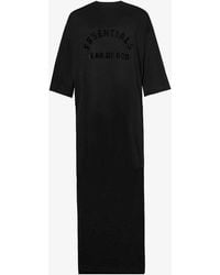 Fear Of God - Logo-print Cotton-blend Maxi T-shirt Dress X - Lyst