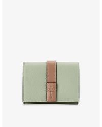 Loewe - Trifold Logo-embossed Leather Wallet - Lyst