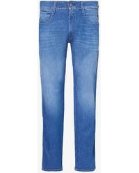 Replay - Anbass Xlite Tapered-leg Mid-rise Stretch-denim Blend Jeans - Lyst