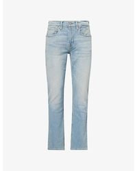 7 For All Mankind - The Straight Mi-Rise Denim Jeans - Lyst