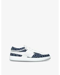 Givenchy - G Move Monogram Denim And Leather Low-Top Trainers - Lyst