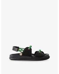 Claudie Pierlot - Rope-Trim Leather Sandals - Lyst