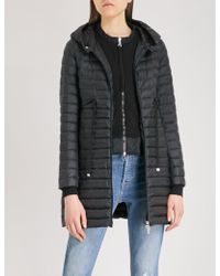 Moncler Barbel Hooded Quilted Shell Coat - Black