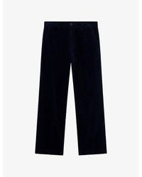 The Kooples - Corduroy-Textured Wide-Leg Stretch-Cotton Trousers - Lyst