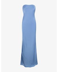 OMNES - Amdra Strapless Satin Maxi Dress - Lyst