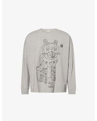 Loewe - X Louis Wain Cat Long-Sleeves Cotton-Jersey T-Shirt - Lyst