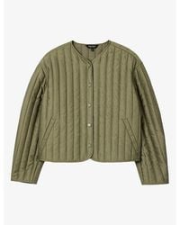 Whistles - Quilted Lyocell And Cotton Jacket - Lyst
