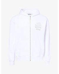 ANTI SOCIAL SOCIAL CLUB - Rhinestone-Embellished Zip-Up Cotton- Jersey Hoody - Lyst