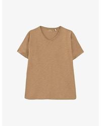 IKKS - V-neck Short-sleeve Cotton T-shirt - Lyst