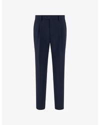BOGGI - Regular-Fit Straight-Leg Wool And Mohair Trousers - Lyst