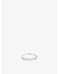 Astrid & Miyu - Crystal Scatter Rhodium Plated Sterling- And Cubic Zirconia Ring - Lyst
