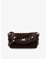 Sandro - Le Mambo Studded Suede Shoulder Bag - Lyst