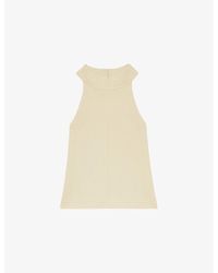 Reiss - Lacey High-Neck Rib Knit Vest - Lyst