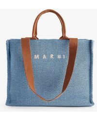 Marni - Logo-pattern Large Cotton-blend Tote Bag - Lyst