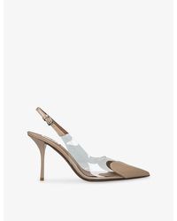 Alaïa - Coeur 90 Patent-Leather Heeled Slingbacks - Lyst