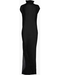 Rick Owens - Edfu Semi-sheer Silk Maxi Dress - Lyst
