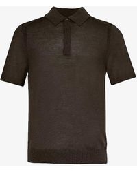 Paul Smith - Short-sleeve Knitted Wool Polo Shirt - Lyst