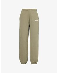 ADANOLA - Logo-Embroidered Straight-Leg Cotton-Jersey Jogging Bottoms - Lyst
