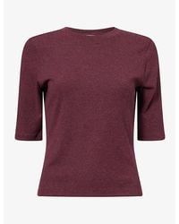 FRAME - The Rib Crew Modal-Jersey T-Shirt - Lyst