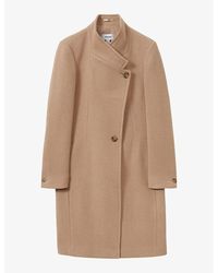 Reiss - Maude Double-Breasted Wool-Blend Coat - Lyst