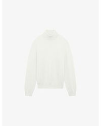 The Kooples - Turtleneck Relaxed-Fit Stretch Cashmere-Blend Jumper - Lyst