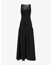 Odd Muse - Dropped Waist Cotton-Jersey Maxi Dress - Lyst