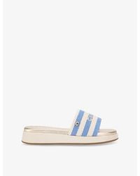 Carvela Kurt Geiger - Palermo Striped Canvas Mules - Lyst