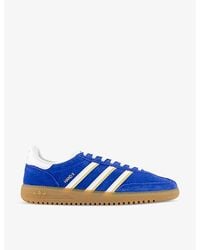 adidas - Hand 2 Brand-stripe Suede Low-top Trainers - Lyst