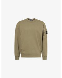 Stone Island - Brand-Patch Cotton Sweatshirt - Lyst
