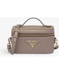 Prada - Brand-plaque Mini Leather Top-handle Bag - Lyst