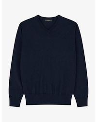 BOGGI - Long-Sleeved Knitted Wool Polo Jumper - Lyst