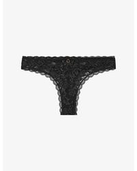 Aubade - Rosessence Mid-Rise Stretch-Lace Tanga Briefs - Lyst