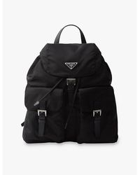 Prada - Logo-Plaque Polyamide Backpack - Lyst