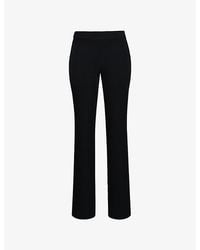 House Of Cb - Chiara Straight-Leg High-Rise Stretch-Crepe Trousers - Lyst