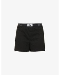 Calvin Klein - 1996 Brand-patch Recycled Cotton-blend Sleep Shorts - Lyst