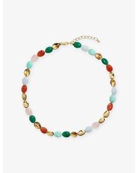 Monica Vinader - Rio Bold Multi Gemstone 18Ct Vermeil And Freedom Stones Beaded Necklace - Lyst