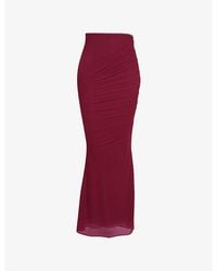 House Of Cb - Cassidy Fluted-Hem Mesh Maxi Skirt - Lyst