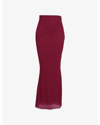 House Of Cb - Cassidy Fluted-Hem Mesh Maxi Skirt - Lyst