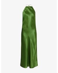 Reformation - Maripaz Halterneck Silk-Charmeuse Midi Dress - Lyst