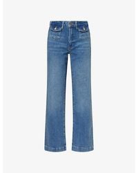 PAIGE - Leenah 32-Inch Patch-Pocket Denim Jeans - Lyst