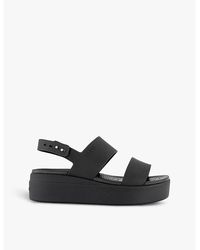 Crocs™ - Brooklyn Double-Strap Low-Wedge Rubber Sandals - Lyst