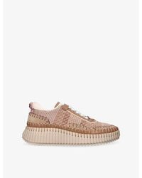 Chloé - Nama Runner Platform Leather Trainers - Lyst