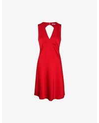 OMNES - Nova Tie-Back Satin Mini Dress - Lyst